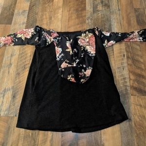 Hooded floral shirt